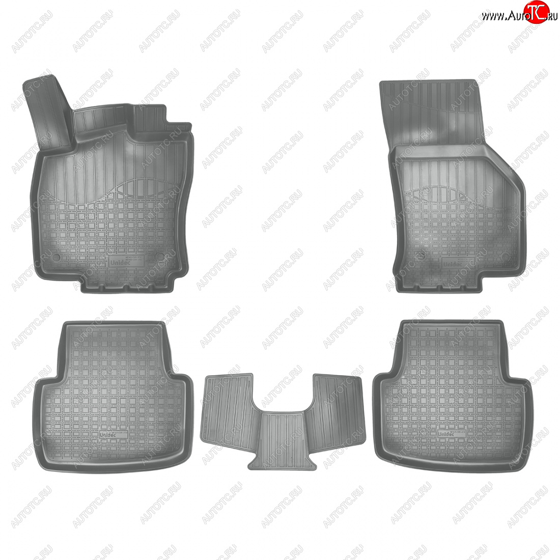 3 199 р. Коврики салонные 3D Norplast  Volkswagen Passat  B8 (2015-2019) седан дорестайлинг, универсал дорестайлинг (серый)  с доставкой в г. Королёв