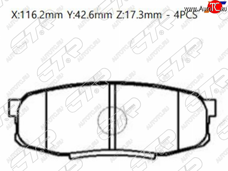 2 499 р. Колодки тормозные CTR (задние)  Lexus LX570 (J200), Toyota Land Cruiser (200), Sequoia, Tundra (XK50)  с доставкой в г. Королёв