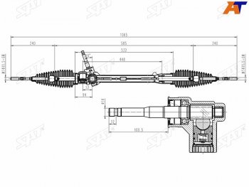 Рейка рулевая LHD SAT Toyota Yaris XP90 седан рестайлинг (2009-2011)