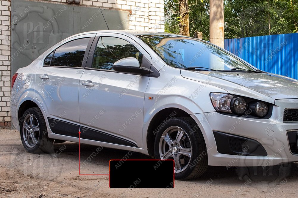 969 р. Молдинг двери передний правый Русская Артель  Chevrolet Aveo  T300 (2011-2015) седан (шагрень)  с доставкой в г. Королёв