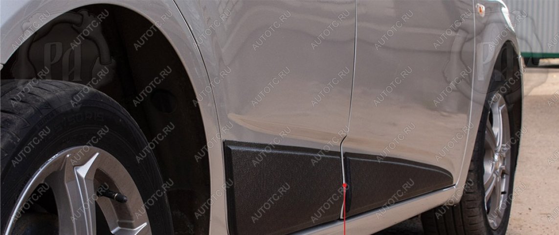 1 049 р. Молдинг двери задний правый Русская Артель  Chevrolet Aveo  T300 (2011-2015) седан (шагрень)  с доставкой в г. Королёв