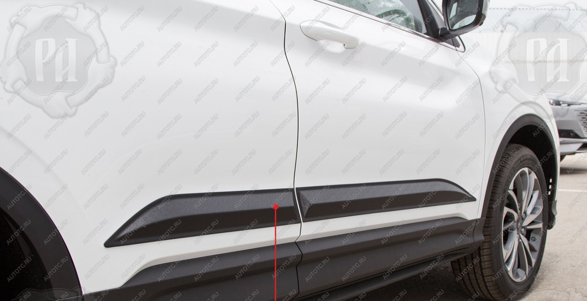 759 р. Молдинг двери задний правый Русская Артель  Geely Coolray  SX11 (2018-2023) дорестайлинг (шагрень)  с доставкой в г. Королёв