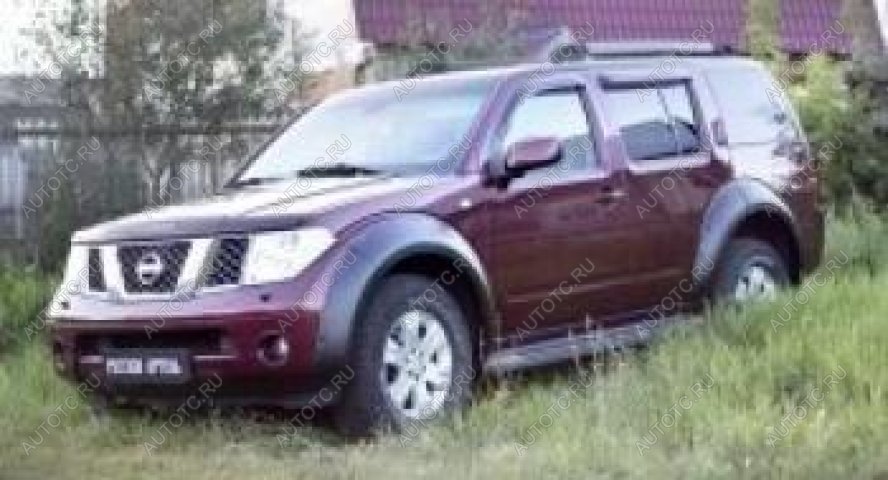 5 399 р. Расширители колесных арок (передний левый) Русская Артель   Nissan Pathfinder  R51 (2009-2014) рестайлинг (шагрень)  с доставкой в г. Королёв