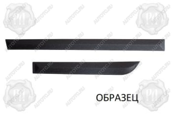 1 089 р. Молдинг на двери передний левый узкий Русская Артель  Nissan Terrano  D10 (2013-2016) дорестайлинг (шагрень)  с доставкой в г. Королёв