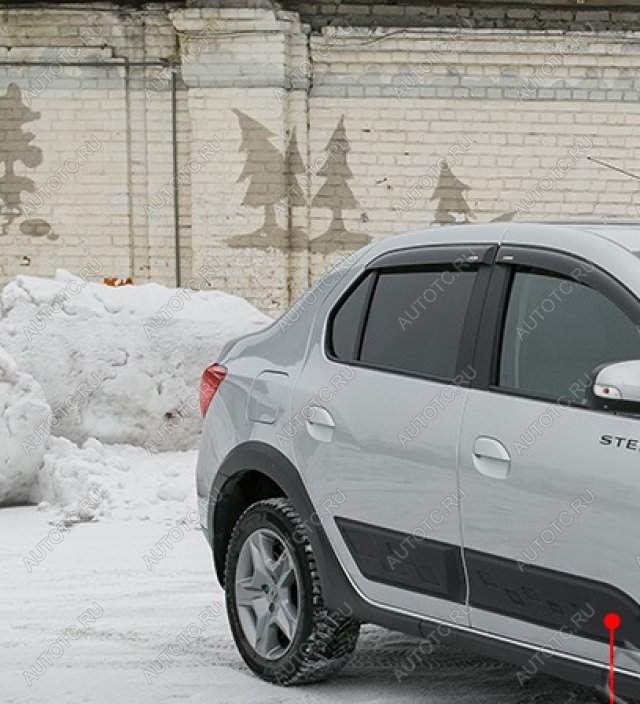 1 339 р. Молдинг двери передний левый широкий Русская Артель  Renault Logan  2 (2014-2018) дорестайлинг (шагрень)  с доставкой в г. Королёв
