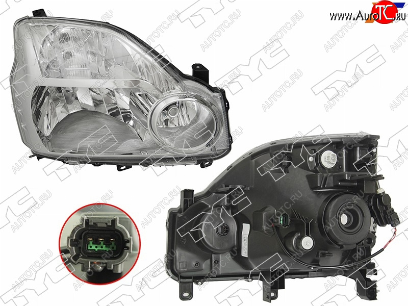 18 849 р. Фара правая (с электрокорректором, Евросвет) TYC  Nissan X-trail  2 T31 (2007-2011) дорестайлинг  с доставкой в г. Королёв