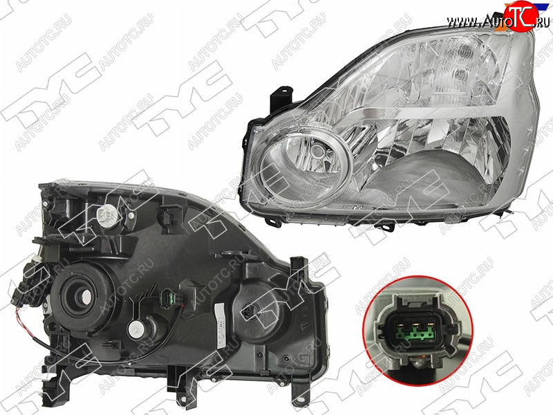 20 649 р. Фара левая (с электрокорректором, Евросвет) TYC  Nissan X-trail  2 T31 (2007-2011) дорестайлинг  с доставкой в г. Королёв