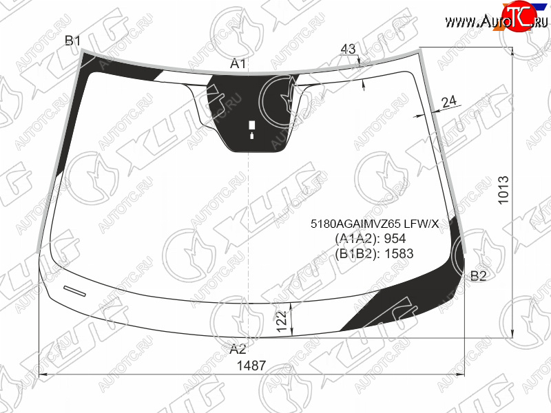 8 899 р. Стекло лобовое (Датчик дождя Молдинг) XYG  Mazda 6  GJ (2018-2025) 2-ой рестайлинг седан  с доставкой в г. Королёв