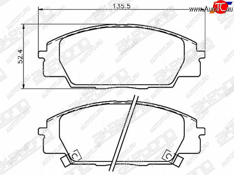 3 599 р. Колодки тормозные перед FL-FR SAT Honda Civic FK,FN хэтчбэк 5 дв. дорестайлинг (2005-2008)  с доставкой в г. Королёв