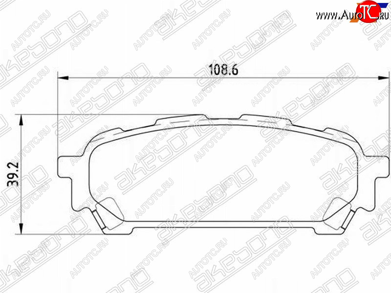 2 279 р. Колодки тормозные зад RH-LH SAT Subaru Forester SK/S14 рестайлинг (2021-2022)  с доставкой в г. Королёв