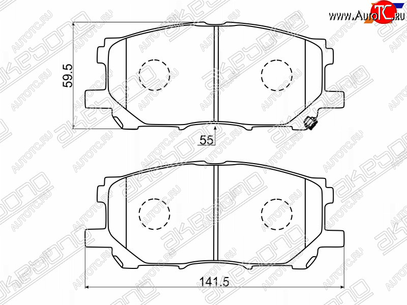 2 059 р. Колодки тормозные перед FL-FR SAT Lexus RX350 AL10 дорестайлинг (2008-2012)  с доставкой в г. Королёв