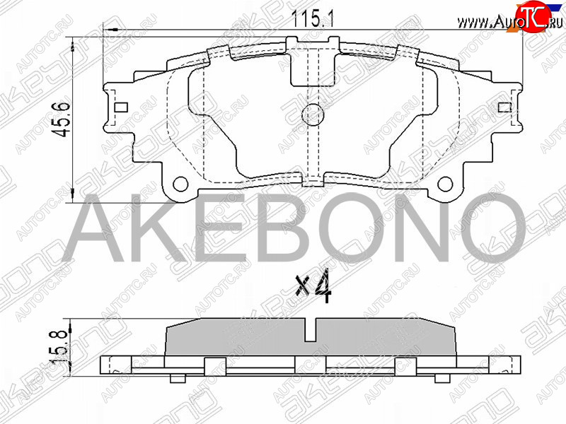 1 779 р. Колодки тормозные задние RH-LH SAT Lexus RX350 AL20 дорестайлинг (2015-2019)  с доставкой в г. Королёв