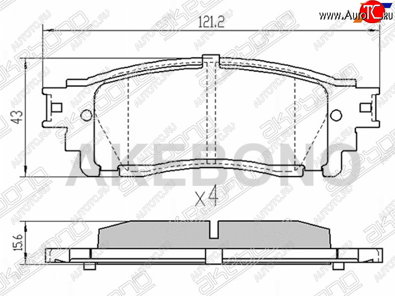 2 699 р. Копируемое: Колодки тормозные задние LH-RH SAT Lexus NX300h Z10 дорестайлинг (2014-2017)  с доставкой в г. Королёв