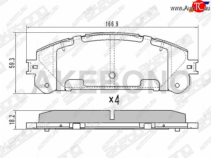 3 579 р. Колодки тормозные перед FL-FR SAT Toyota Highlander XU40 рестайлинг (2010-2013)  с доставкой в г. Королёв