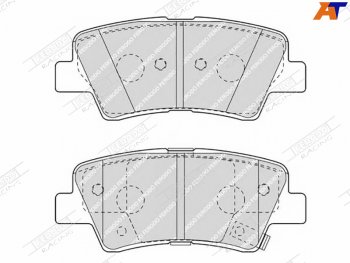 Колодки тормозные задние RH-LH SAT Hyundai Sonata NF дорестайлинг (2004-2008)