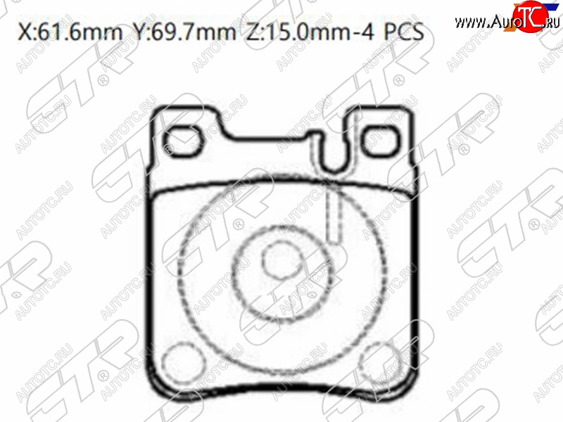 1 129 р. Колодки тормозные задние RH-LH SAT  Mercedes-Benz C-Class (W202,  W203,  S203), E-Class (W124,  W210), S class (W220)  с доставкой в г. Королёв