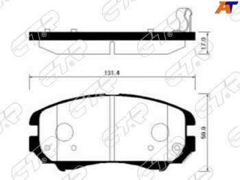 Колодки тормозные перед FR-FL SAT KIA Soul SK3 (2018-2022)