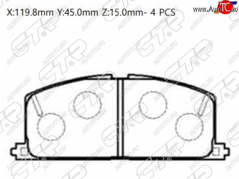 1 859 р. Колодки тормозные перед FL-FR SAT Toyota Caldina T240 универсал дорестайлинг (2002-2004)  с доставкой в г. Королёв