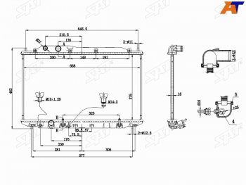 Радиатор SAT Honda Civic FK,FN хэтчбэк 5 дв. дорестайлинг (2005-2008)