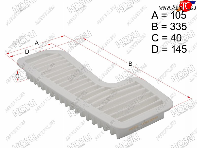 579 р. Фильтр воздушный HOSU  Toyota Mark 2 (X100,  Qualis,  X110), RAV4 (CA20,  XA30,  XA305,  XA40,  XA50)  с доставкой в г. Королёв