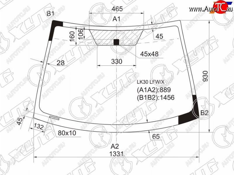 6 499 р. Стекло лобовое XYG  Toyota Belta/Yaris  XP90 - Yaris  XP90  с доставкой в г. Королёв