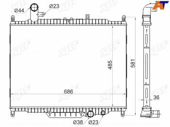 Радиатор охлаждающей жидкости SAT  Land Rover (Ленд) Discovery (Дискавери)  4 L319 (2009-2016) 4 L319