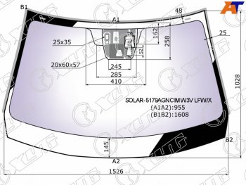 29 999 р. Стекло лобовое (Атермальное Три камеры Датчик дождя Молдинг) XYG Mazda CX-5 KE дорестайлинг (2011-2014)  с доставкой в г. Королёв. Увеличить фотографию 2