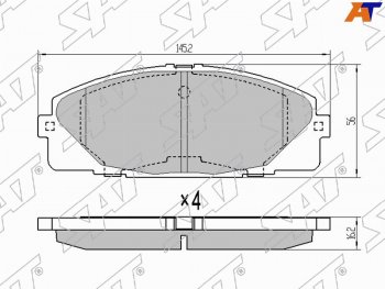 Колодки тормозные перед FL-FR SAT Toyota Hiace H200 минивэн (Япония) дорестайлинг  (2004-2007)  (с керамическим наполнением)