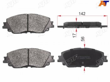 1 399 р. Колодки тормозные передние FR-FL SAT Toyota Camry XV70 дорестайлинг (2017-2021)  с доставкой в г. Королёв. Увеличить фотографию 2