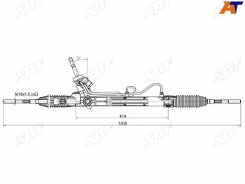 16 299 р. Рейка рулевая гидравлическая LHD SAT Chevrolet Cruze J308 универсал рестайлинг (2012-2015)  с доставкой в г. Королёв. Увеличить фотографию 1