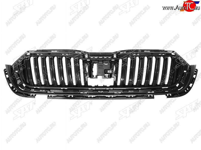 5 649 р. Решетка радиатора SAT  Skoda Octavia  А8 (2019-2022) лифтбэк (молдинг хром)  с доставкой в г. Королёв