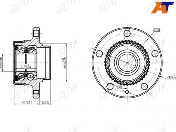 Ступичный узел задн. SAT Skoda Fabia Mk2 хэтчбэк дорестайлинг (2007-2010)