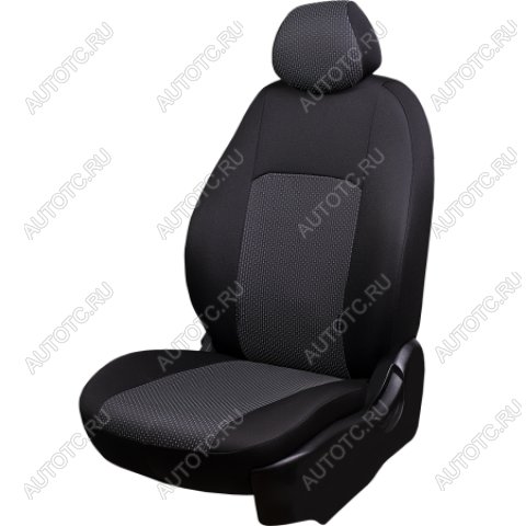 5 999 р. Комплект чехлов для сидений (РЗС 60/40 3Г Жаккард) Дублин Lord Autofashion Mitsubishi ASX дорестайлинг (2010-2012) (черный, вставка Сеул серая)  с доставкой в г. Королёв