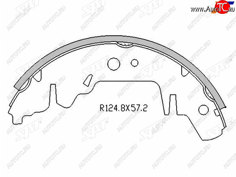 1 759 р. Колодки тормозные барабанные задние RH-LH SAT KIA Carnival UP,GQ минивэн рестайлинг (2002-2006)  с доставкой в г. Королёв