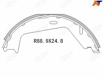 1 099 р. Колодки тормозные барабанные задние LH-RH SAT Volvo S80 AS60 седан дорестайлинг (2006-2010)  с доставкой в г. Королёв. Увеличить фотографию 1