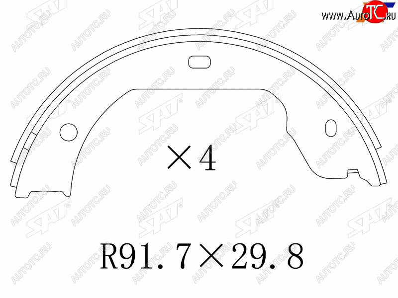 1 649 р. Колодки барабанные задние RH-LH SAT BMW X5 E70 дорестайлинг (2006-2010)  с доставкой в г. Королёв