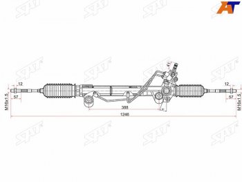 Рейка рулевая LHD SAT Toyota Land Cruiser Prado J150 дорестайлинг (2009-2013)