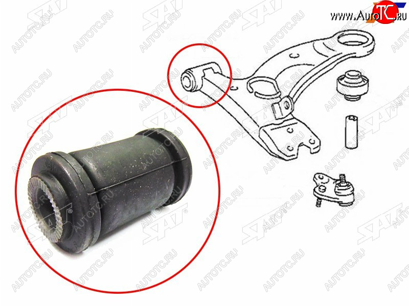 249 р. Сайлентблок нижнего рычага передний FR SAT Toyota Caldina T210 дорестайлинг универсал (1997-1999) (D=31)  с доставкой в г. Королёв