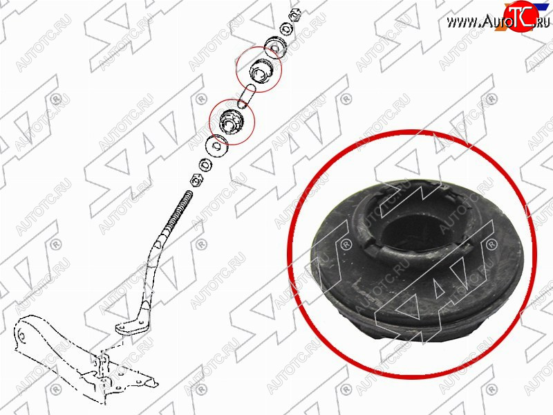 289 р. Сайлентблок рычага передней подвески FR-FL SAT  Toyota Hiace ( Y100,  H200,  H300) (1995-2024) бортовой грузовик (Япония) дорестайлинг , минивэн (Япония) дорестайлинг , минивэн (Япония) 1-ый рестайлинг, минивэн (Япония) 2-ой рестайлинг, минивэн (Япония) 3-ий рестайлинг, минивэн дорестайлинг  с доставкой в г. Королёв