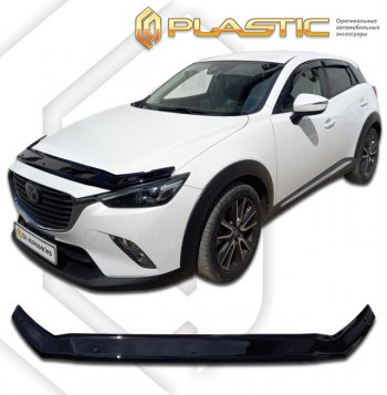 Дефлектор капота CA-Plastic Mazda (Мазда) CX-3 (ЦХ-3)  DK (2014-2025) DK дорестайлинг, рестайлинг