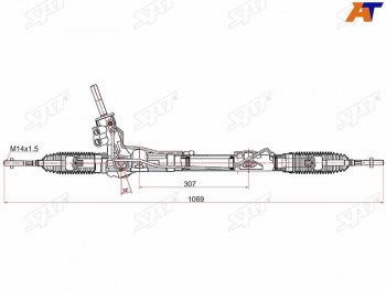 Рейка рулевая LHD SAT Renault Duster HS рестайлинг (2015-2021)