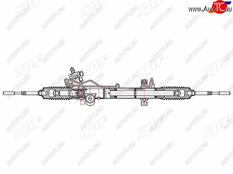 22 599 р. Рейка рулевая LHD SAT  Nissan Murano  1 Z50 (2002-2009)  с доставкой в г. Королёв