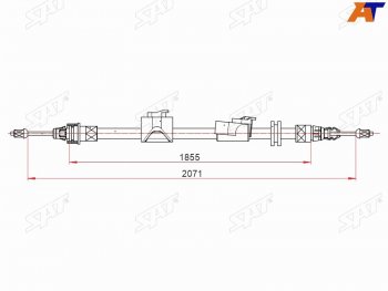 1 199 р. Трос ручного тормоза RH SAT Ford S-Max 1 рестайлинг (2010-2015)  с доставкой в г. Королёв. Увеличить фотографию 1