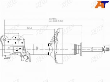 Стойка передняя RH SAT Nissan Sunny B15 (1998-2004)