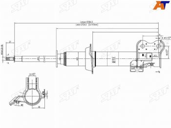 Стойка передняя LH SAT Nissan (Нисан) March (Марч)  K11 (1997-2003) K11 хэтчбэк 5 дв. 2-ой рестайлинг