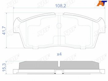 1 289 р. Колодки тормозные передние FR-FL SAT  Suzuki Aerio  RA21S, RC51S (2001-2007) седан дорестайлинг, cедан рестайлинг  с доставкой в г. Королёв. Увеличить фотографию 2