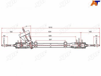 6 999 р. Рейка рулевая без ГУ LHD SAT Лада Ларгус дорестайлинг R90 (2012-2021)  с доставкой в г. Королёв. Увеличить фотографию 2