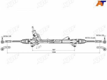 Рейка рулевая ЭГУР LHD SAT Mazda 3/Axela BK дорестайлинг седан (2003-2006)