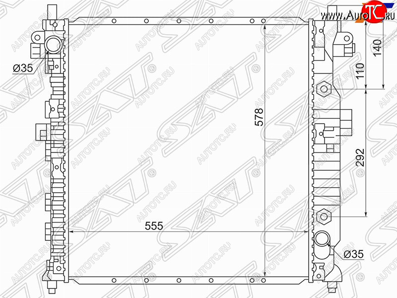 10 749 р. Радиатор двигателя SAT  SSANGYONG Actyon  1 - Kyron  с доставкой в г. Королёв