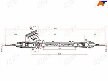 Рейка рулевая LHD SAT Nissan Tiida 1 седан C11 дорестайлинг (2007-2010)